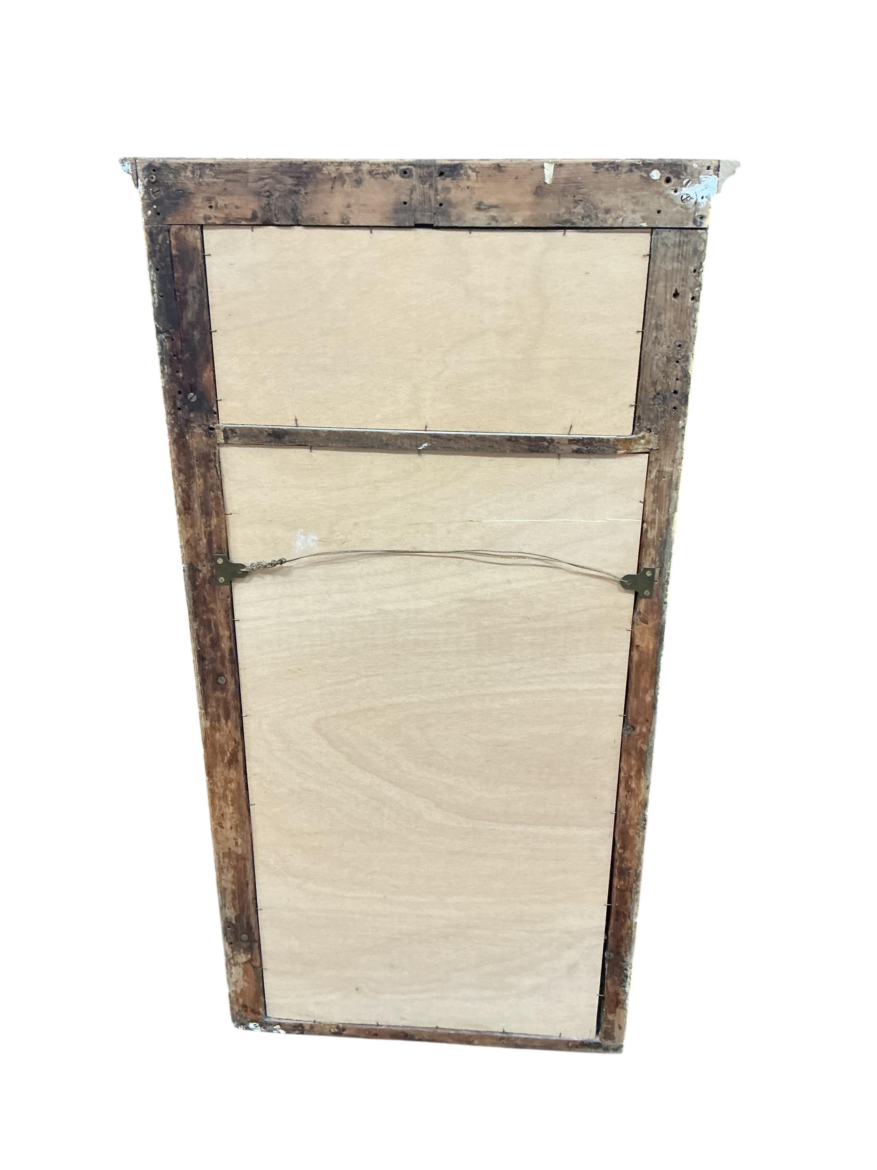 A Regency and later giltwood and composition pier glass, width 61cm, height 118cm